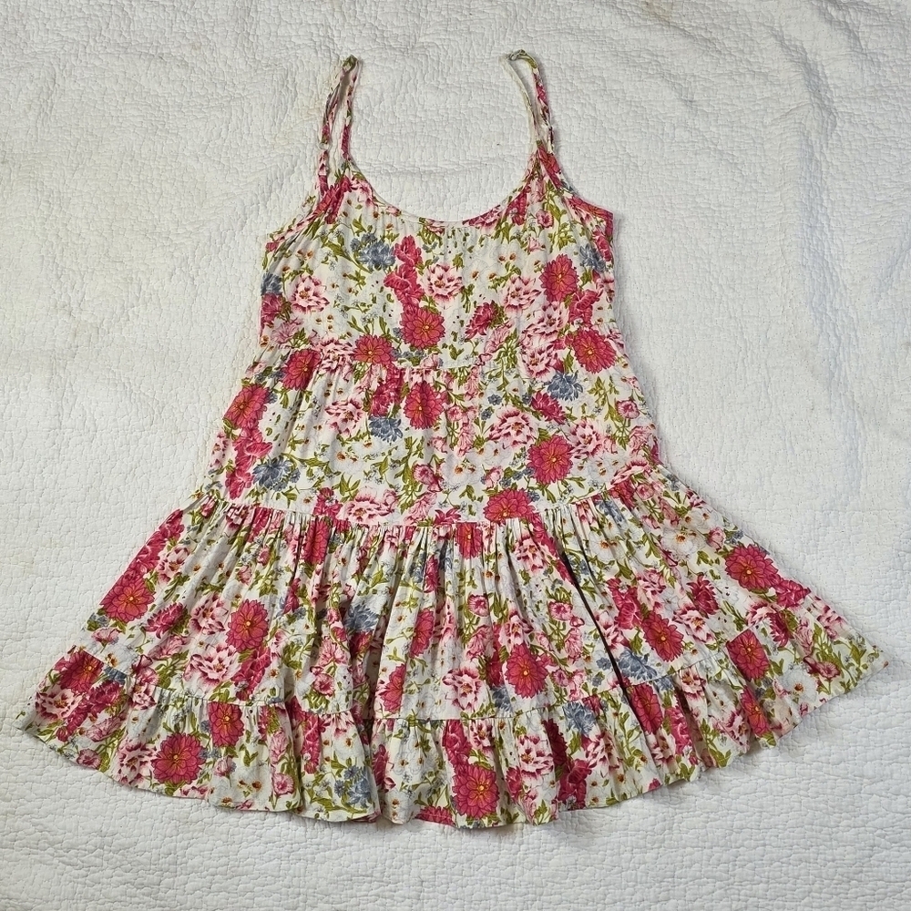 Band Of Gypsies Floral Open Back Flowy Tank Top